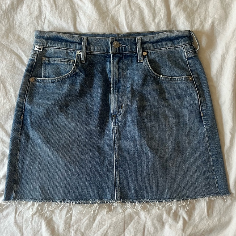 (RUNS LARGE!) Citizens of Humanity Beatnik Denim Skirt